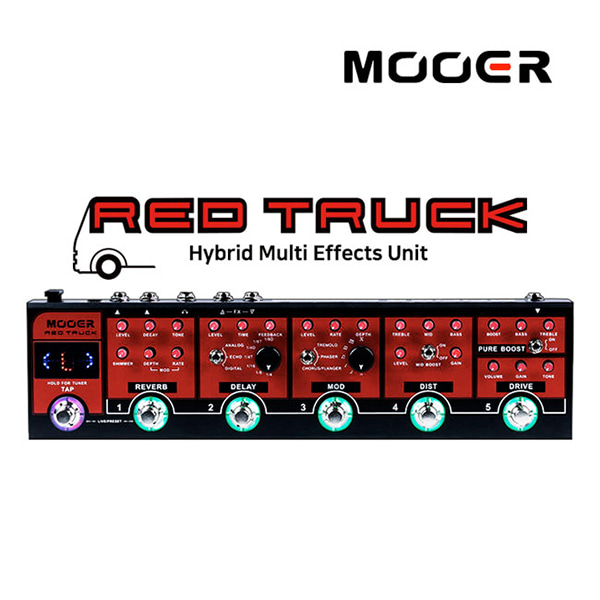 Mooer Audio Red Truck 하이브리드 멀티이펙터 (어댑터 미포함)