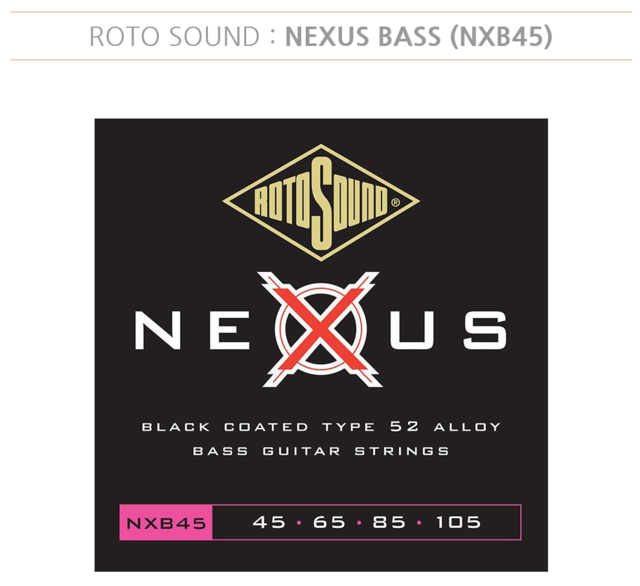 베이스스트링　로토사운드　RotoSound　폴리머　NEXUS　코팅　BASS　045-105　(NXB45)　파인뮤직